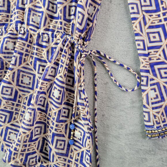 Antonio Melani Womens s Swimsuit Cover Up White Eyelet Tunic Dress Resort‎ Beach - Picture 3 of 9